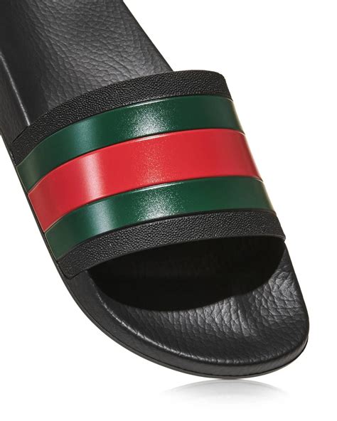 rubber slide sandals gucci|gucci rubber pursuit g slides.